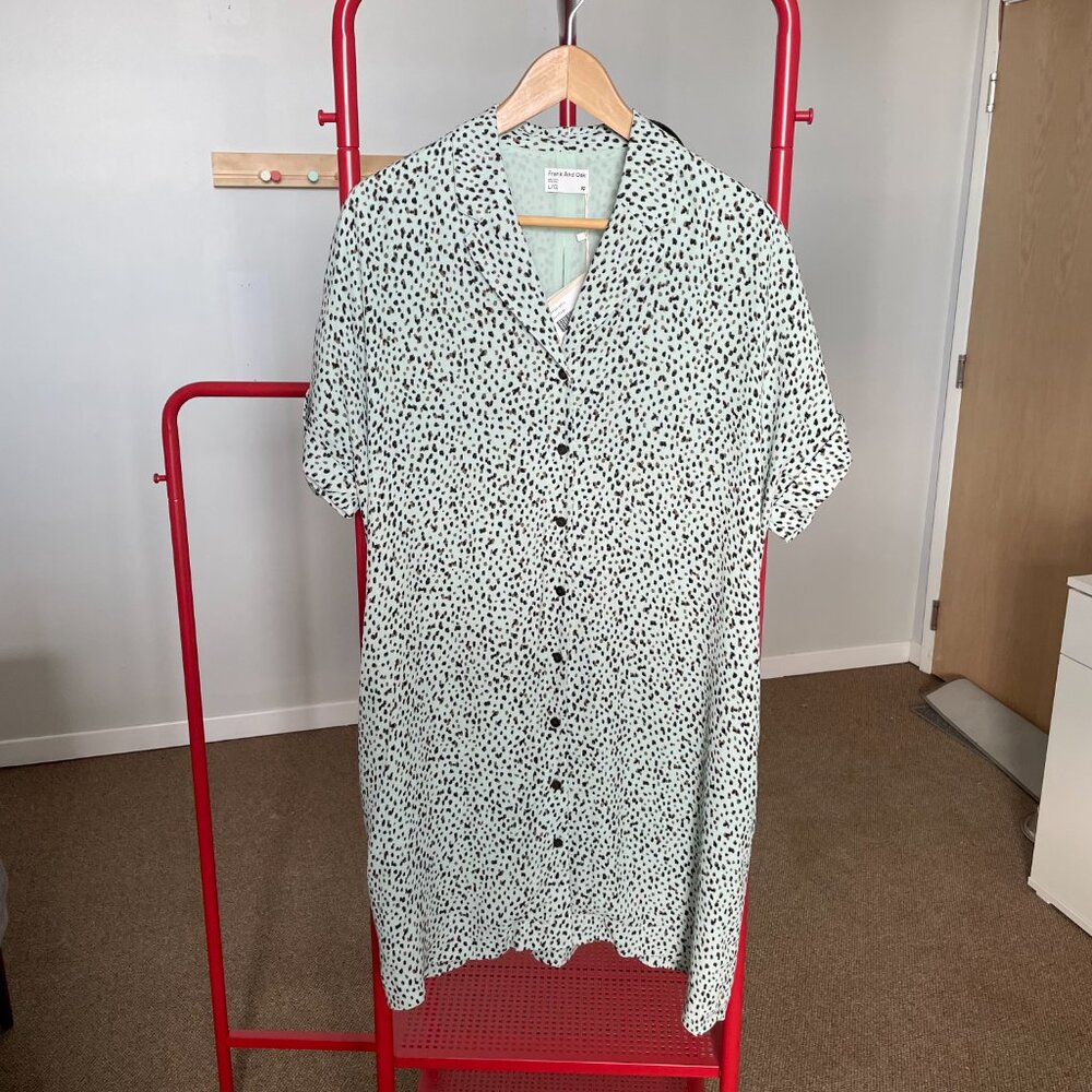Frank & Oak Camp Collar Dress - Size Large - NWT